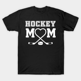 Hockey Mom tee Heart Hockey top Love Hockey Custom Hockey Player with any number T-Shirt